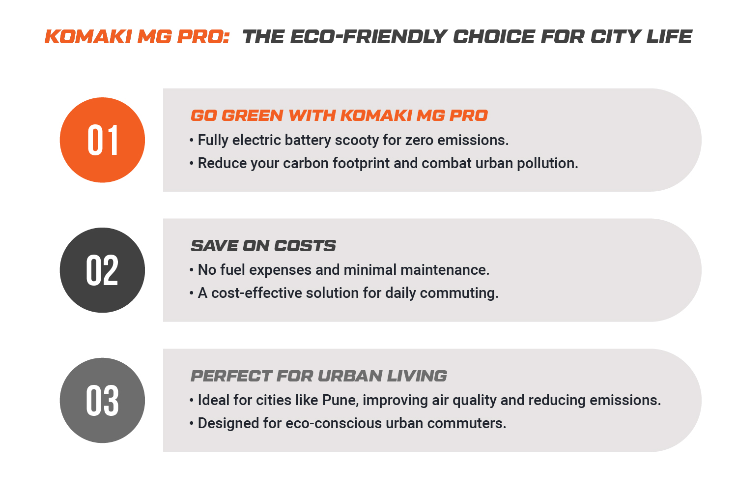 Komaki MG Pro: A Sustainable Choice for Busy City Dwellers